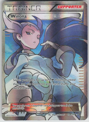 Pokemon Winona (108 Full Art) 108/108 XY - Roaring Skies Holofoil Ultra Rare MP