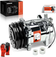 Sanden 508 Hc5001c Ac Compressor With Clutch 2-groove V-belt Chrome