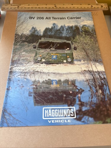 Vintage Hagglunds BV 206 Swedish All Terrain Carrier Military Vehicle Brochure
