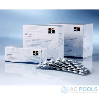 Lovibond Photometer Tablets - DPD1 HR (Free Chlorine HIGH RANGE) Box Of 250