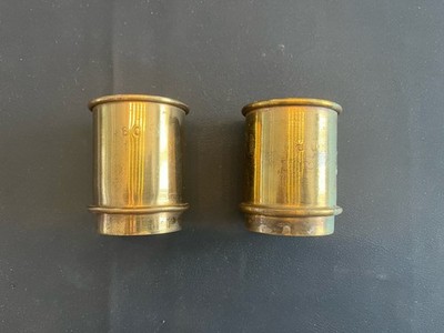 Vintage Brass Mesh Strainers Filters 60 & 80 Mesh Industrial Lab Vacuum (Pair)