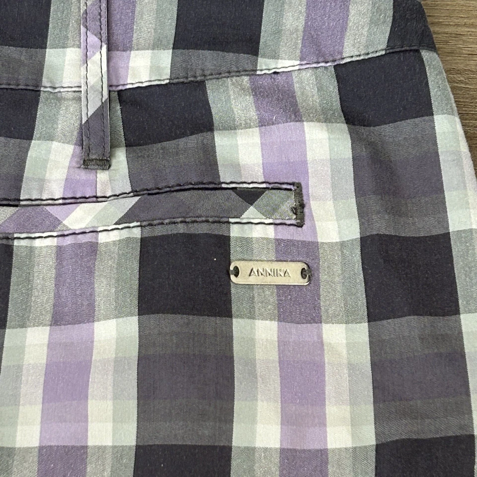 Cutter and Buck Annika Purple Blue Plaid Sporty Golf Women’s Skort Size 8 - Image 4 of 4