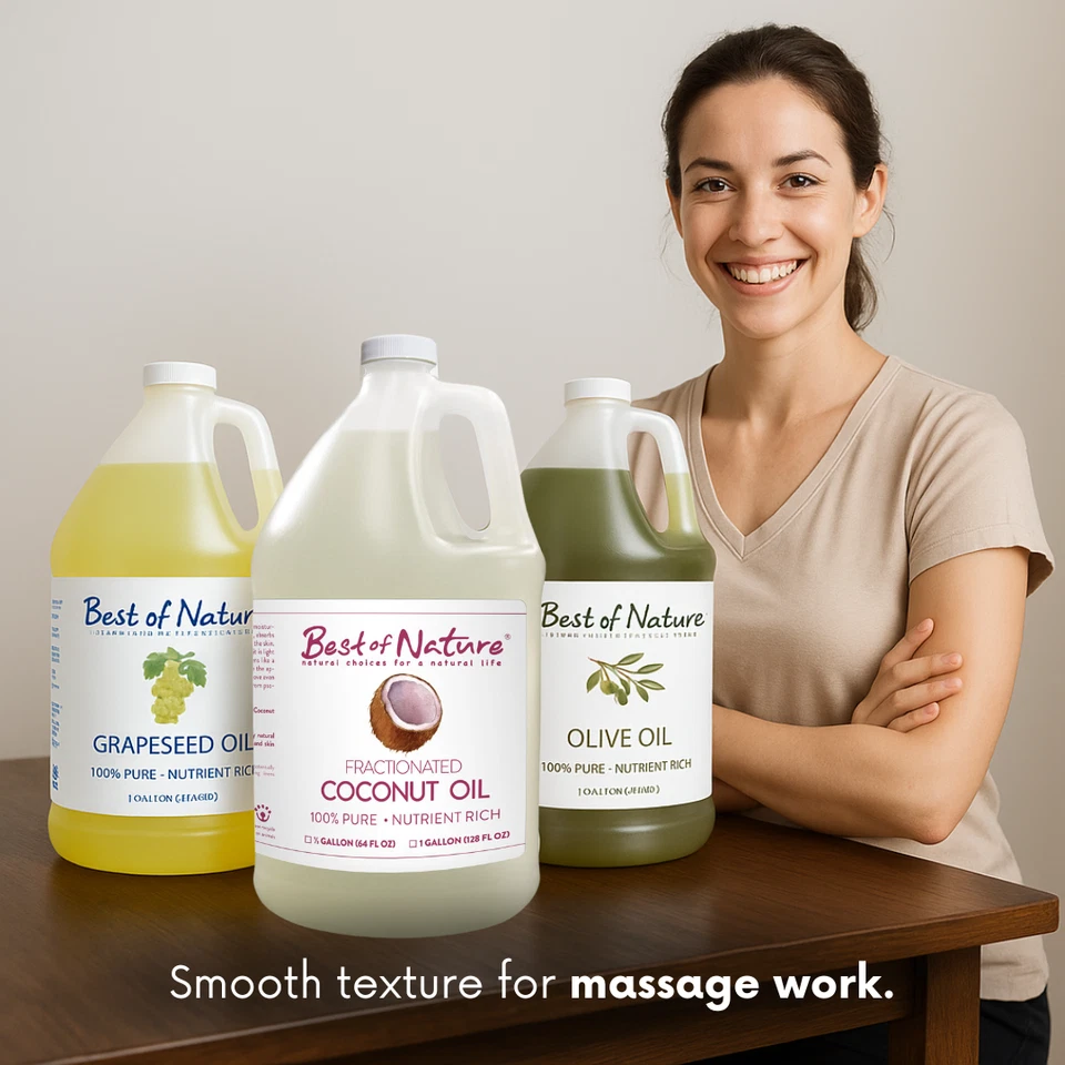 Aceite de coco fraccionado - 100% puro - Masaje, piel, cabello y rostro - hágalo usted mismo a granel Foto 2 de 4