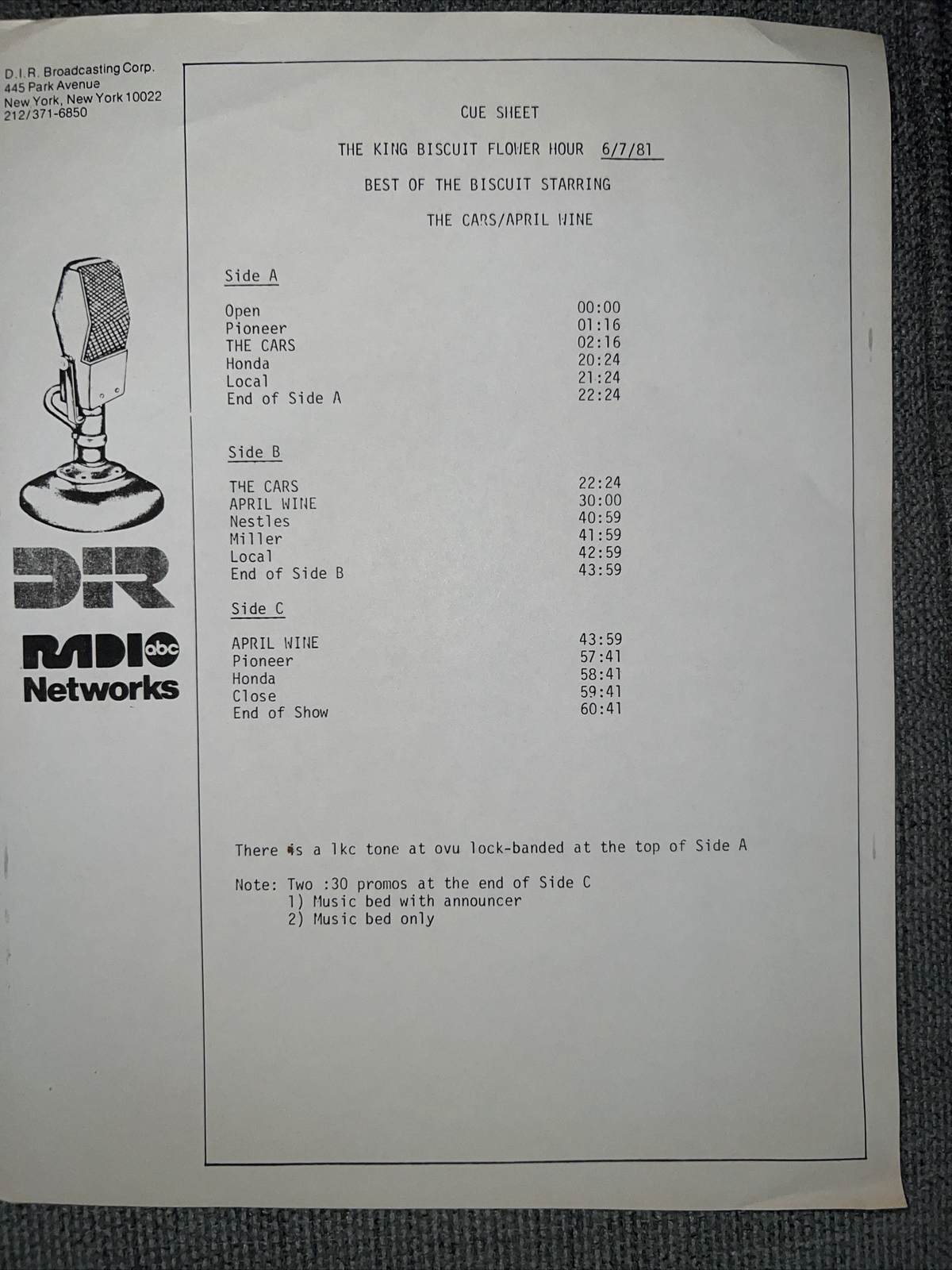 April Wine & The Cars Live Best Of King biscuit Flower Hour 2 LPs 80’s