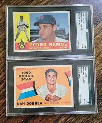 1960 Topps BLANK BACK Rookies 1/1 SGC Washington Senators High Grade Rarity X2