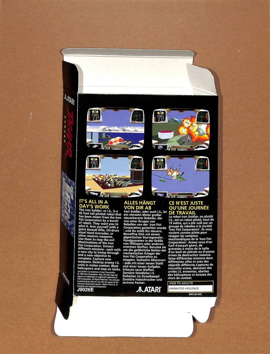 Iron Soldier【中古・Jaguar北米版】 Iron Soldier 1994 for Atari Jaguar Complete CIB | eBay