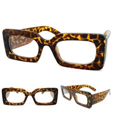 Classic Vintage Retro Style Clear Lens EYE GLASSES Super Thick Tortoise Frame