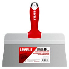 LEVEL5 10" 'Big Back' Stainless Steel Taping Knife with Soft Grip Handle