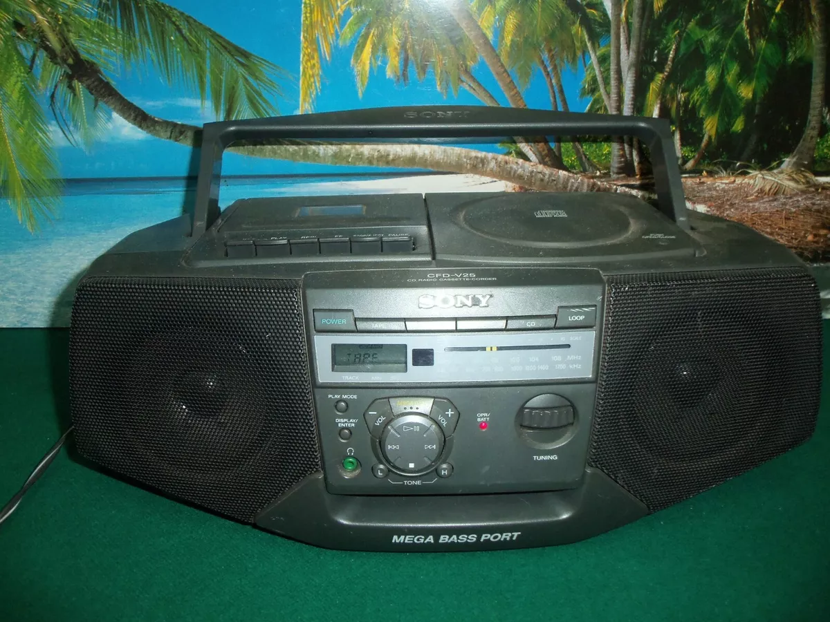 Sony Mega Bass Port CFD-V25 CD Radio Cassette-Corder