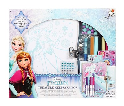 Disney Frozen Elsa Anna Keepsake Box Stationery Set Bracelet