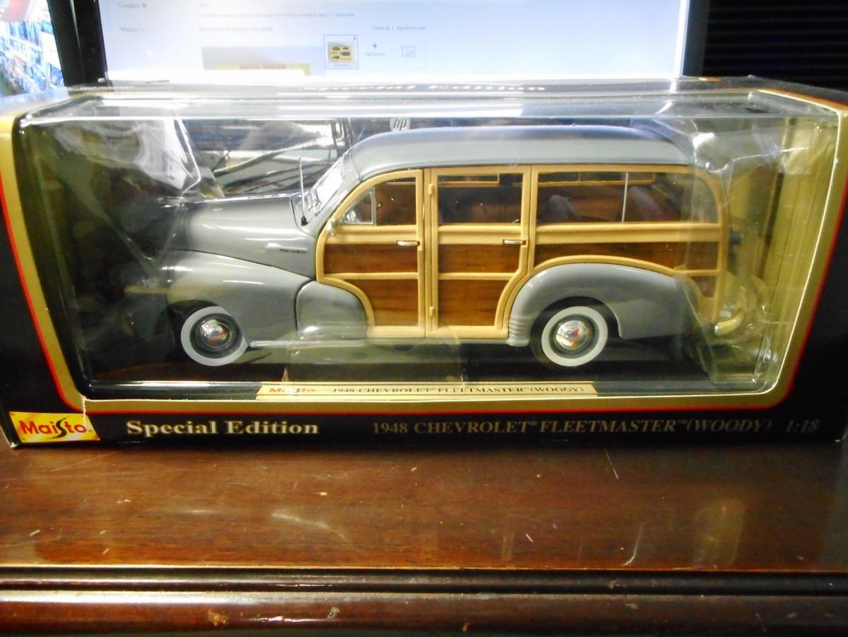 Maisto - 1948 Chevrolet Fleetmaster (Woody)(Gray) (1:18) | eBay