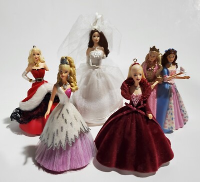 Barbie Ornaments Hallmark DAMAGED Use for Crafts Project Wreath Mattel  Bride