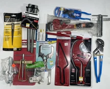 Mixed Tool Set of 13 Wrench, Tube Bender, Plier, Reamer, Hacksaw, etc Heavy Duty