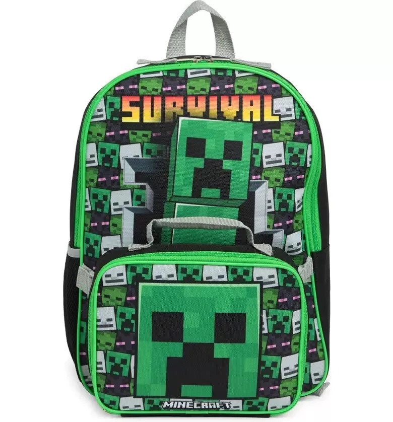 Minecraft creeper school bag clearance