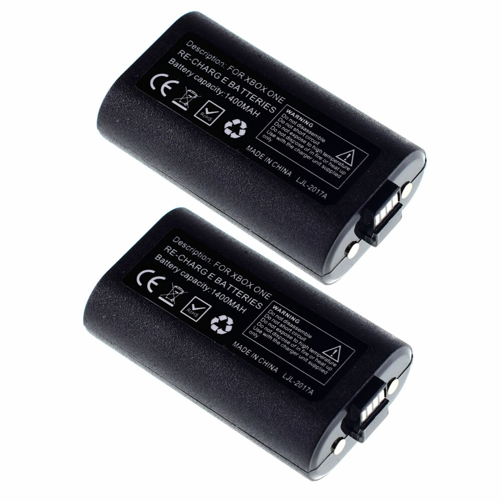 (2 Pack) For XBox One Charge and Play Kit Rechargeable Battery