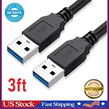 USB to USB Cable 3FT - USB 3.0 Cable USB a to USB a USB Male to Male Double End