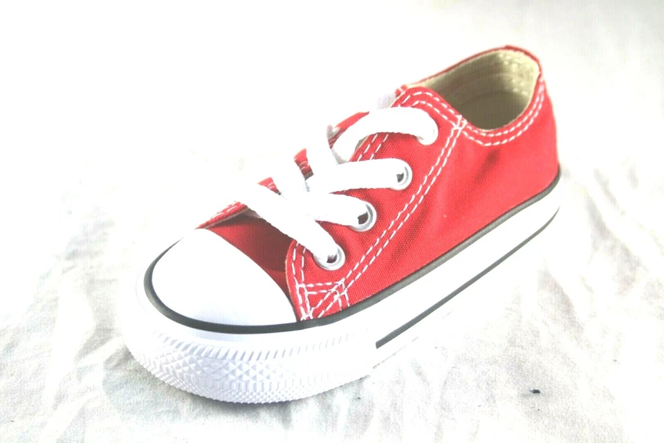 CONVERSE 7J236 КРАСНЫЙ НИЗКИЙ ВЕРХНИЙ ХОЛСТ ПОВСЕДНЕВНЫЙ BABY SHOES МАЛЫШ - Изображение 2 из 4