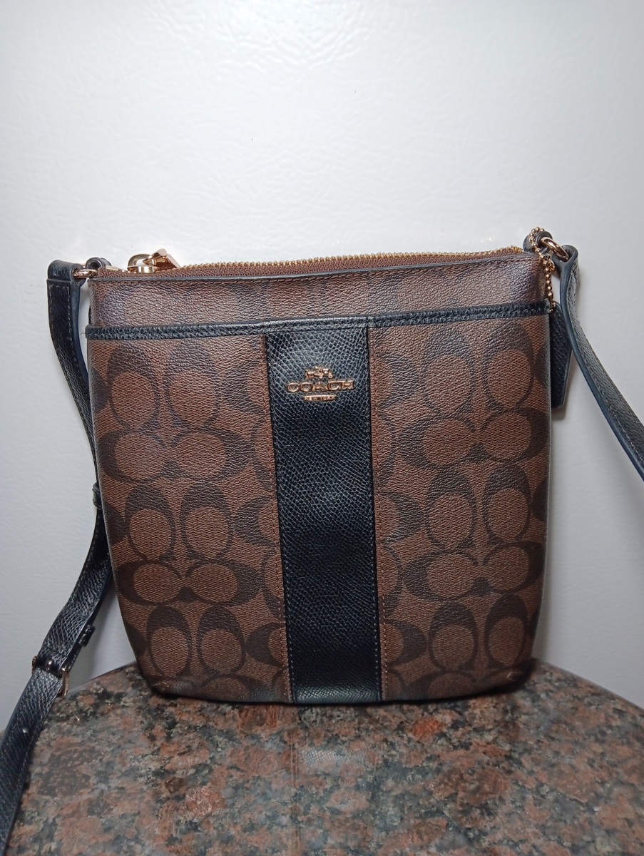 Coach Signature F52856 PVC Crossbody Shoulder Handbag Purse | eBay