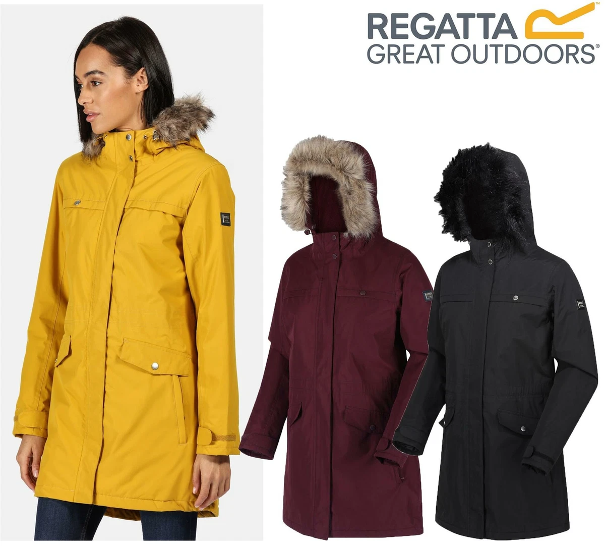 Regatta Womens Serleena II Waterproof Insulated Fur Trim Hooded Parka  Jacket | eBay