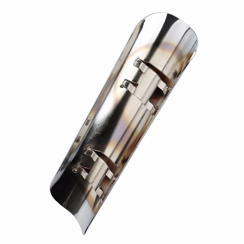 Cubierta protectora de talón protectora térmica de escape lisa para Cruiser Chopper Bobber Café Racer Foto 4 de 4