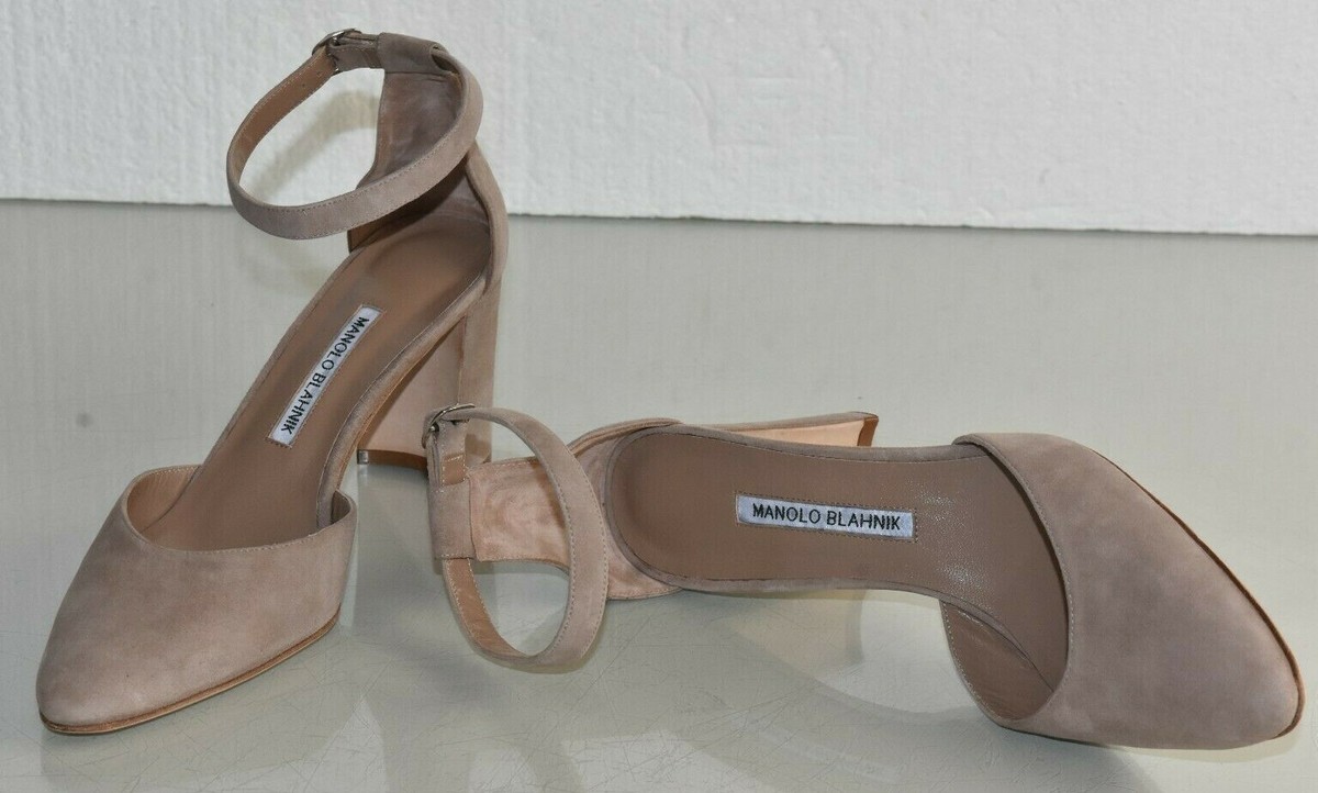 Manolo Blahnik ベージュ ローファー 37 Manolo Blahnik - BB Yellow Linen Stiletto Pump, 70mm