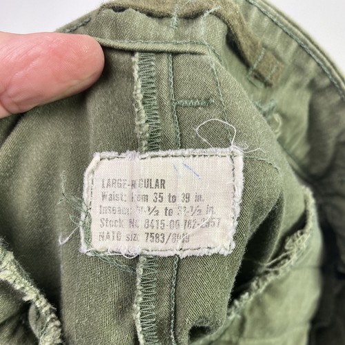 Vtg perfect fade US Military Green Winfield Cold Weather Cargo Pants Large 36x29 - Picture 12 of 18