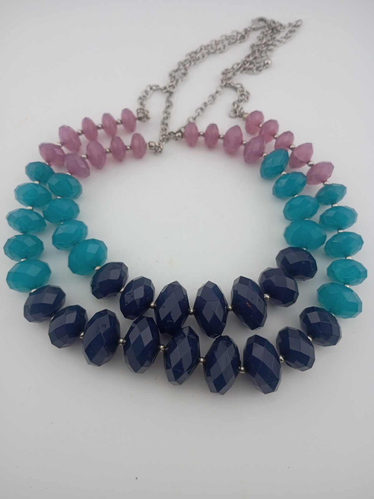 Multicolor Glass Beaded Statement Layered Necklac… - image 6