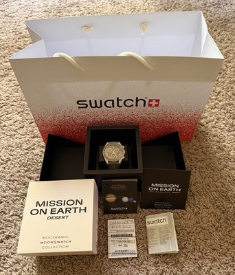 Omega X Swatch Mission On Earth Desert. Moonswatch. New With Box