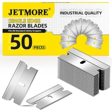 Single Edge Razor Blades, 50 Pack High Carbon Steel Razor Blades for Scraper, Sh