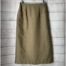 Vintage Sag Harbor Brown Midi Straight Skirt Size 8