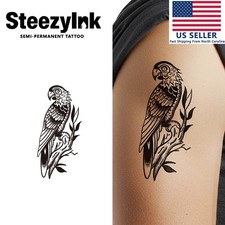 SteezyInk temporary tattoo Parrot Perch last upto 2 weeks 3 x 6 inch