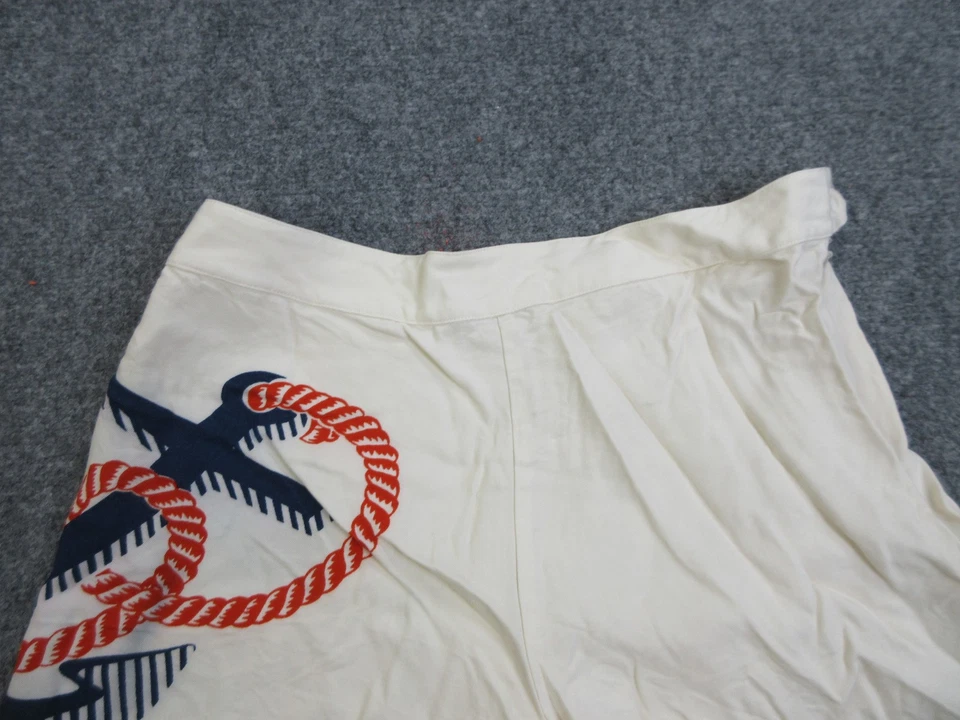 Ralph Lauren Shorts Womens 12 Nautical Anchor Rope Print Silk Lined Viscose - Image 2 of 4