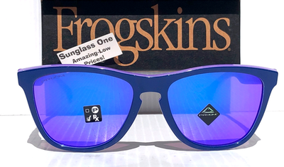 NEW Oakley Frogskins Purple Navy PRIZM Violet Purple Lens Sunglass