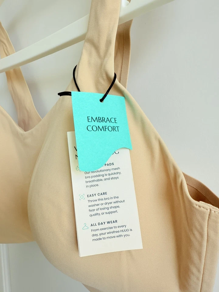 Sujetador Huug Daily Embrace Stone Beige Desnudo Sin Costuras Acolchado Inalámbrico XL NUEVO CON ETIQUETA Foto 2 de 4