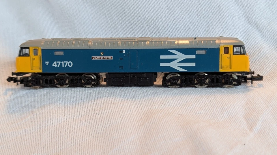 MINITRIX 2966 Class 47 BR 47170 County of Norfolk Diesel Engine Loco NIB