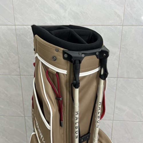 MALBON GOLF Caddy Bag Stand Type Khaki Waterproof Nylon 5-Way #MM25 - Picture 4 of 6