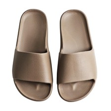 VIVASUN Unisex Arch Support Slides Cushioned Non Slip Shower Sandals,Brown