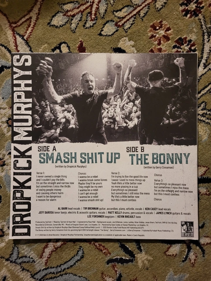 Dropkick Murphys - Smash Shit Up Vinyl, 12" LP White/Gold Splash - Near Mint NM - Image 2 of 4