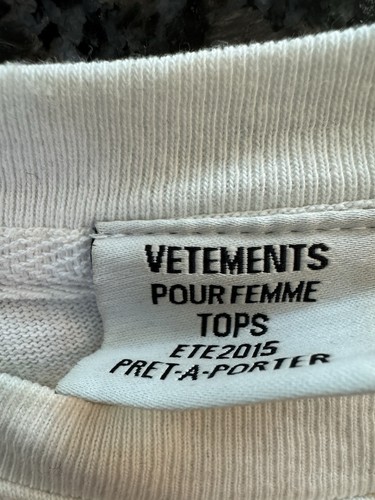 VETEMENTS ETE 2015 NECK TEE - AUTHENTIC -pre Loved One Size Long Sleeve Shirt - Picture 2 of 10