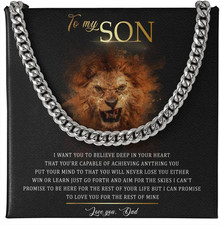 to My Son from Dad, Son Gifts from Mom and Dad, Mother and Son Necklace, Birthda