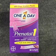 One A Day Prenatal 1 Complete Multivitamin - 60 Softgels Expiration Date 2026