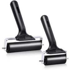 2 Pcs Hard Rubber Brayer Rollers for Printmaking Ink Printing Stamping
