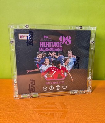 Topps Merlin Heritage 98 Box - 2022/23 - Neu & OVP - In Acryl Box