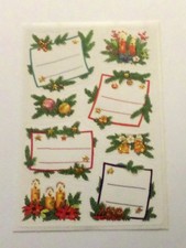 PLANCHE STICKERS ETIQUETTES NOEL - NEUF - LXSTI072