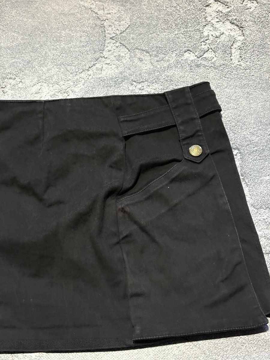 Morgan De Toi Cargo Mini Skirt Size FR 38 UK 10 Black Cotton Zip Detail Utility View 5
