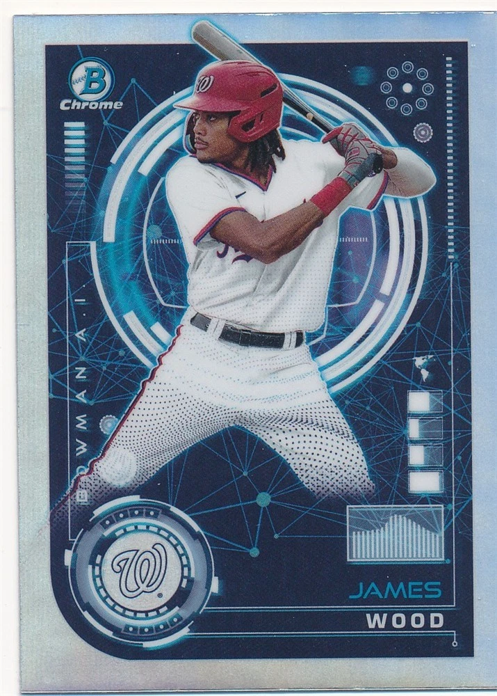 JAMES WOOD 2024 BOWMAN CHROME AI #BAI-17 WASHINGTON NATIONALS MINT