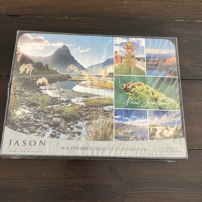 Jason Placemats New Zealand Nature Cork Bottom (6) Placemats Travel Art Boxed