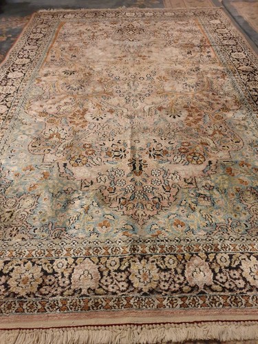 Seiden Handgeknüpfter Orientteppich LEBENSBAUM 124×192cm Vintage Seide Teppich - Bild 2 von 24