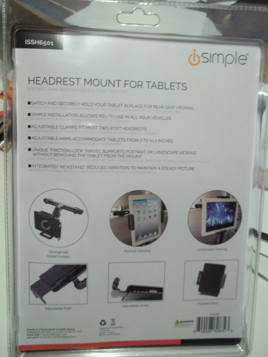 iSimple Universal Headrest Tablet Mount (ISSH6501)