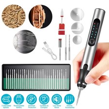 USB Rechargable Engraving Pen with 37 Bits Mini Electric DIY Engraver Cordless